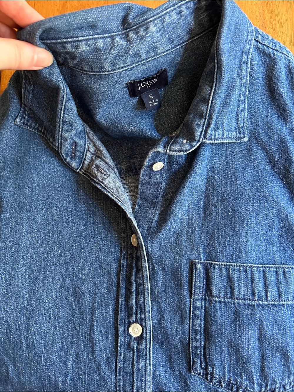 J. Crew Blue Denim Button-Up Shirt